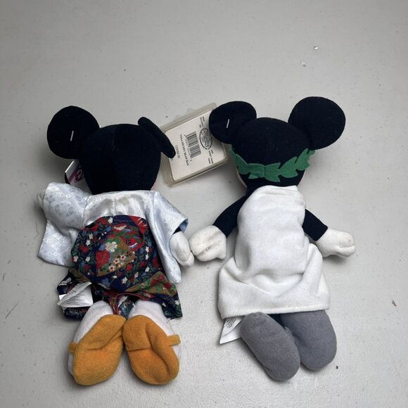 Disney Store Mickey Mouse Kimono Japan & Toga Towel Plush W/ Tags 9" Lot of 2 - Picture 4 of 16